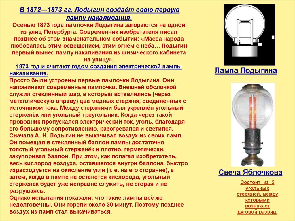 Лампа это источник света. Лампа накаливания (электрическая мощность 65 w). Доклад на тему лампочка. Изобретение электрического освещения. Первые лампы на электричестве.
