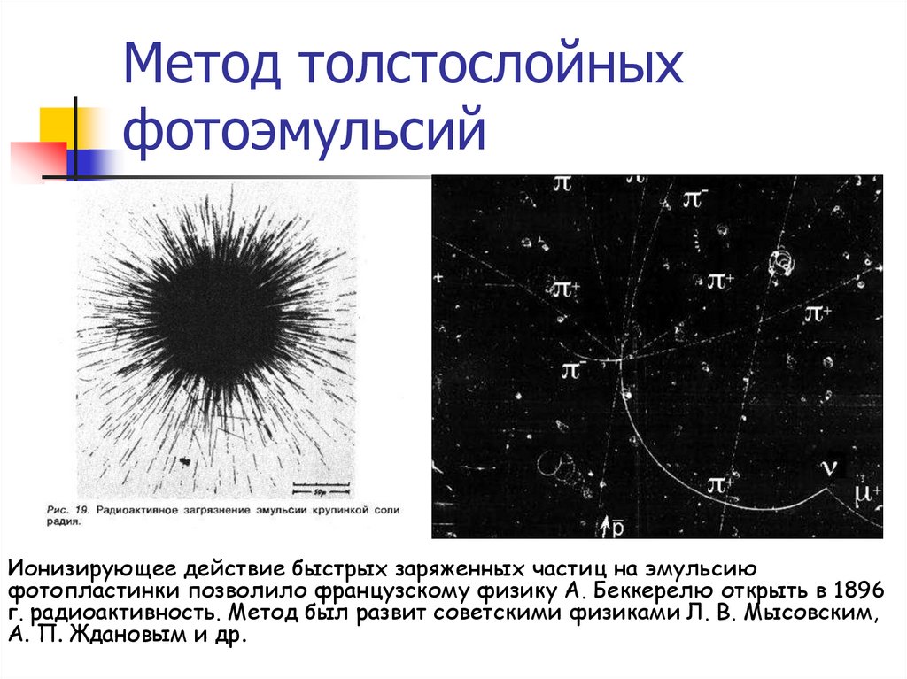 Схема метод толстослойных эмульсий