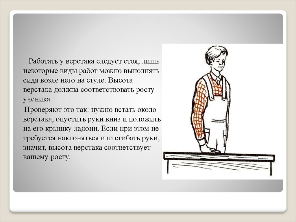 Стой работы. Высота верстака для работы стоя. Размеры столярного верстака для работы стоя. Высота слесарного верстака в зависимости от роста. Высота рабочей зоны верстака.