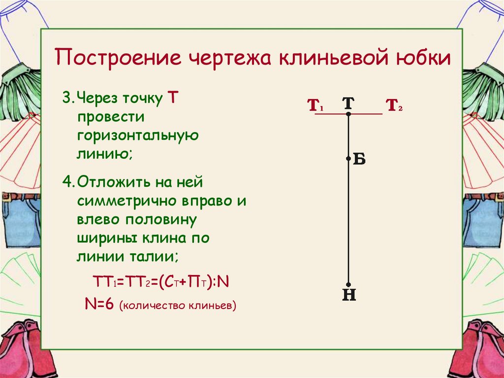 Построение клиньевой юбки. Построение чертежа. Клиньевая юбка построение чертежа. Построение чертежа клиньевых юбок.