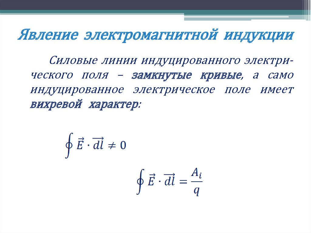 Явление электромагнитной индукции