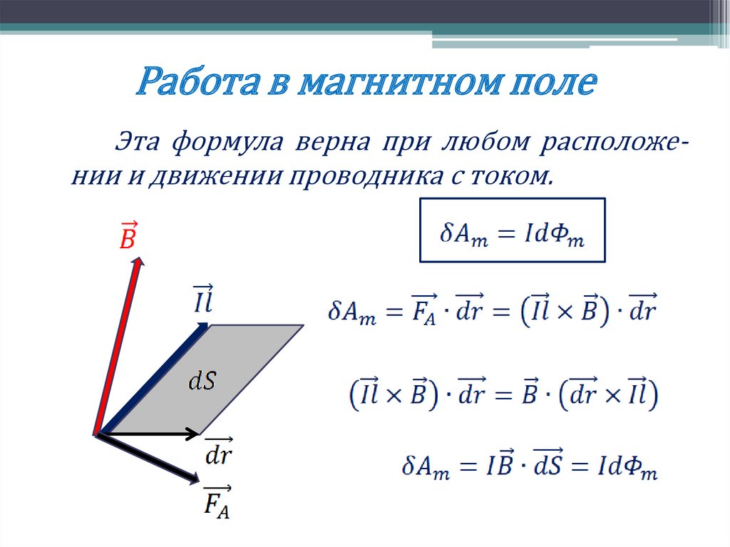 Работа в магнитном поле