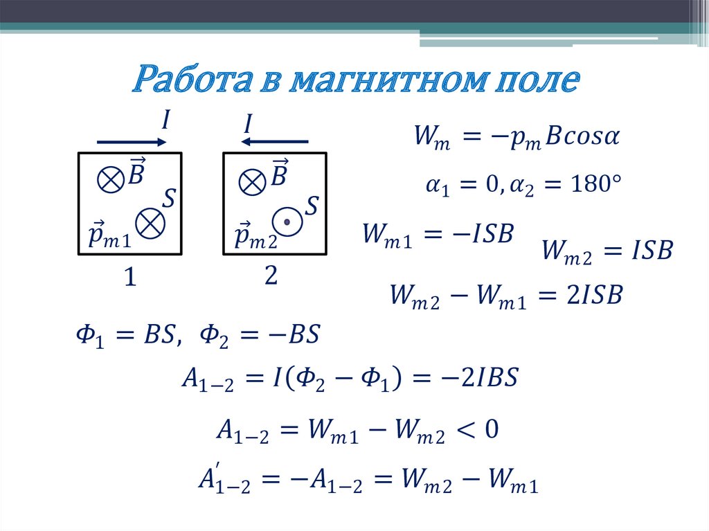 Работа в магнитном поле