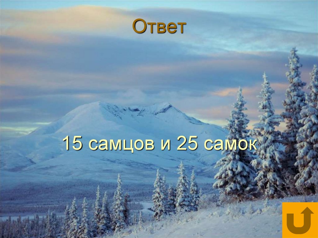 Ответ 15 самцов и 25 самок