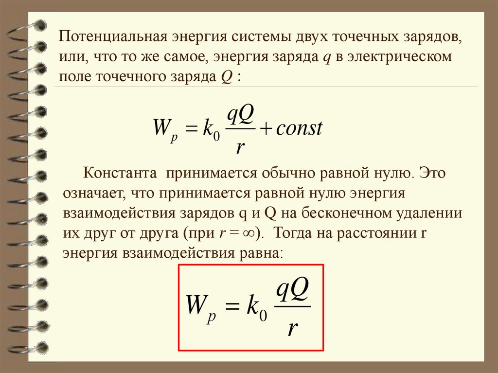 Сила электростатического поля