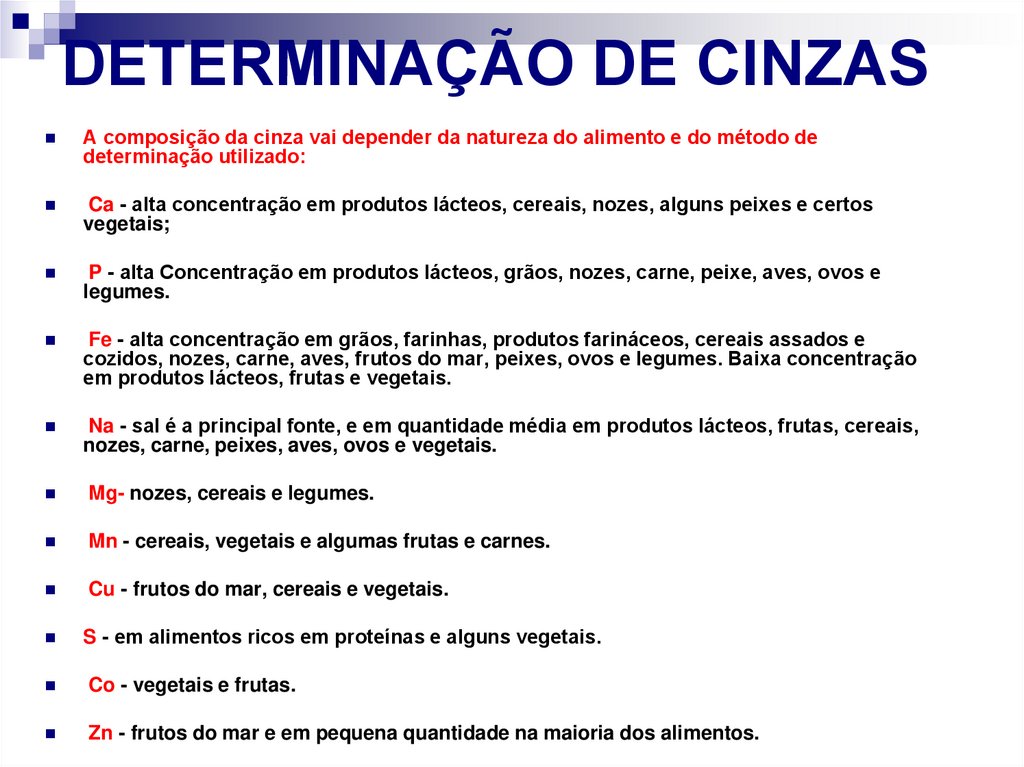 DETERMINAÇÃO DE CINZAS
