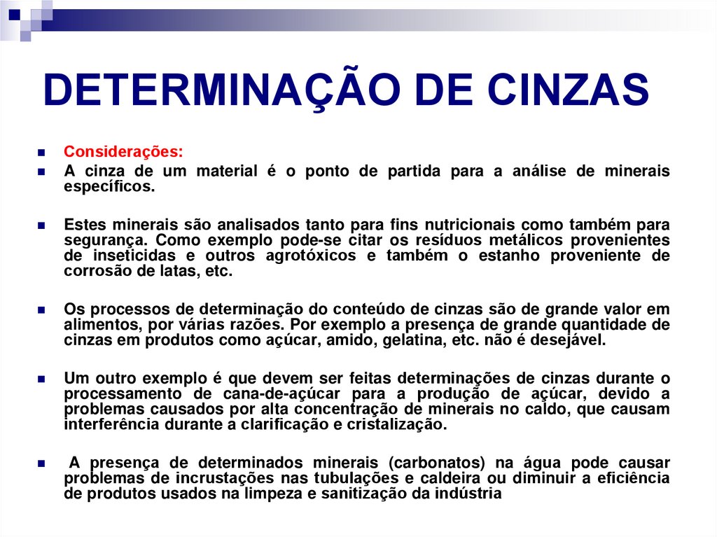 DETERMINAÇÃO DE CINZAS