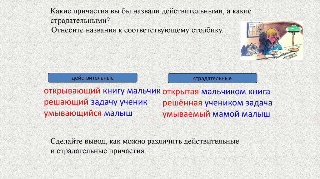 Читающая какое причастие. Причастие презентация. Какие причастия называются действительными. Причастие презентация Инфоурок.