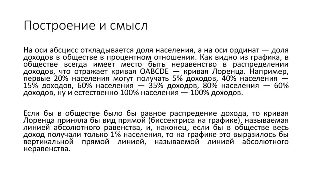 Неравенство доходов, кривая Лоренца и коэффициент Джинни - online ...