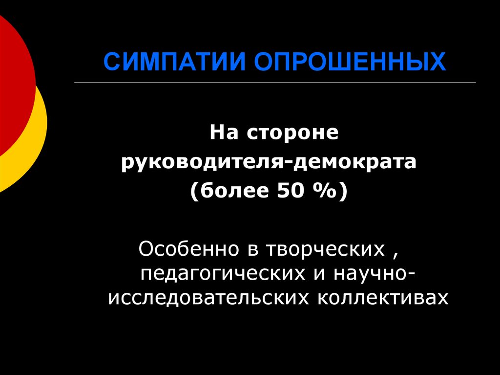 СИМПАТИИ ОПРОШЕННЫХ