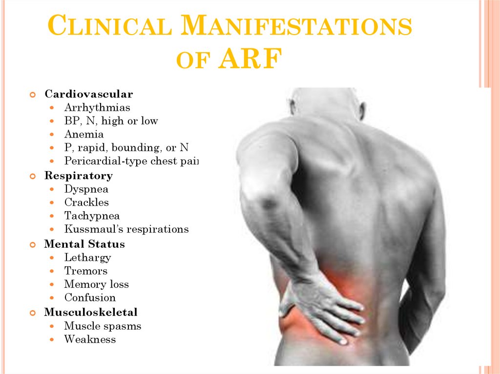 Clinical Manifestations of ARF
