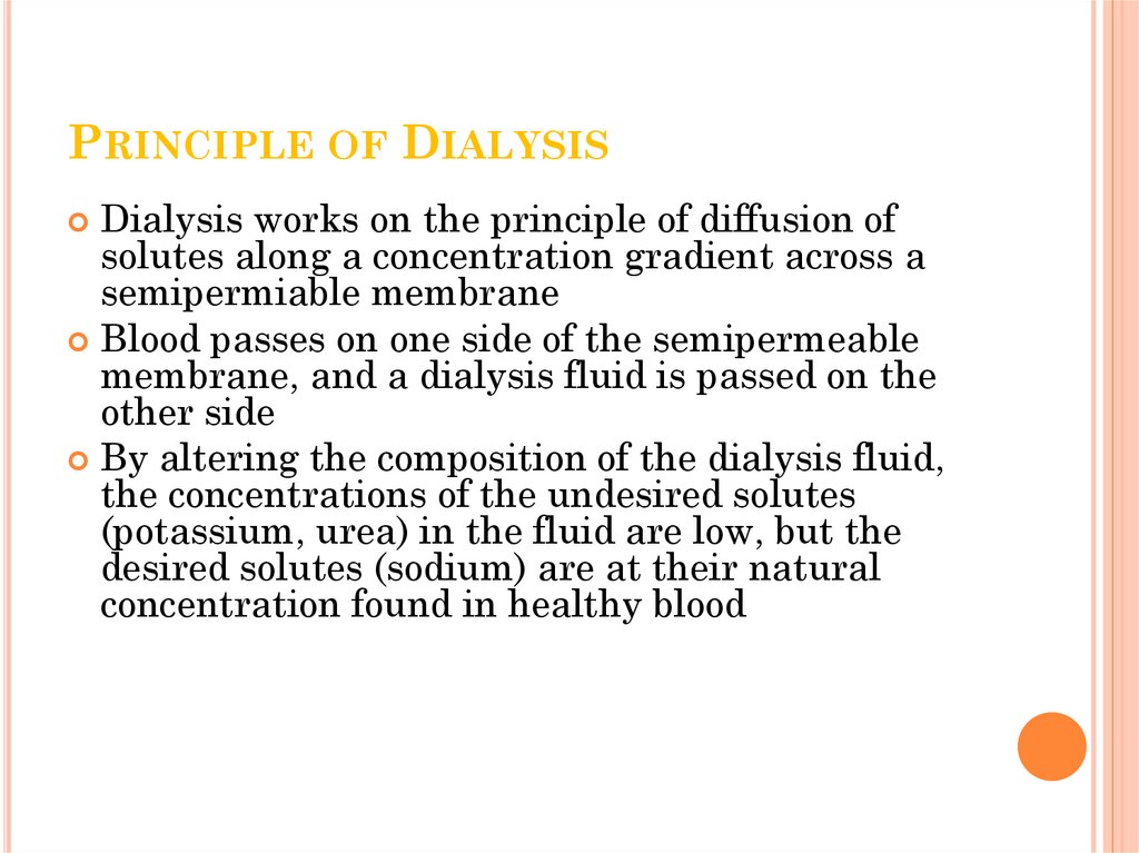 Principle of Dialysis