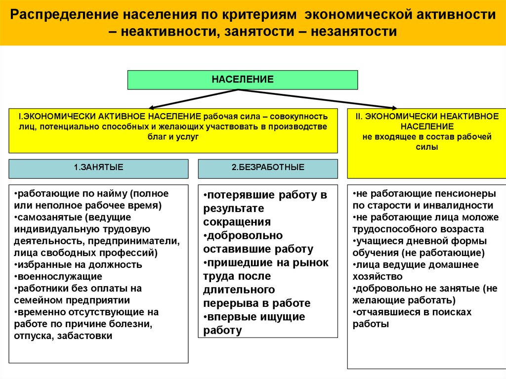 Занятые и безработные 11 класс презентация экономика