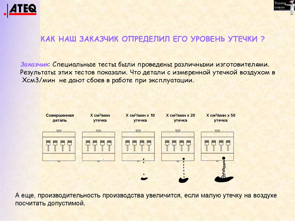How has our customer determined his leak values?