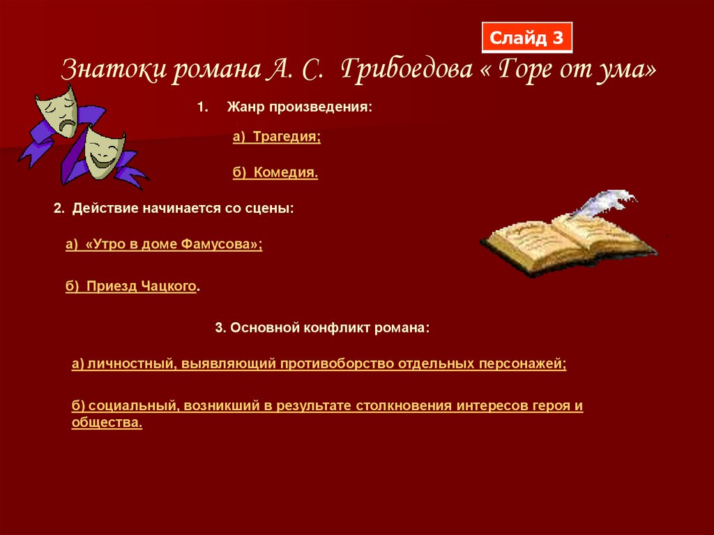 Знатоки романа А. С. Грибоедова « Горе от ума»