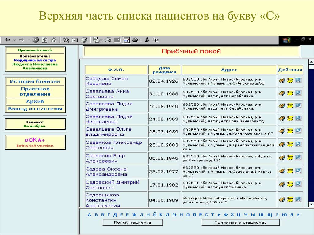 Список пациентов. База данных список пациентов. Реестр пациентов список вопросов. Поиск пациентов.