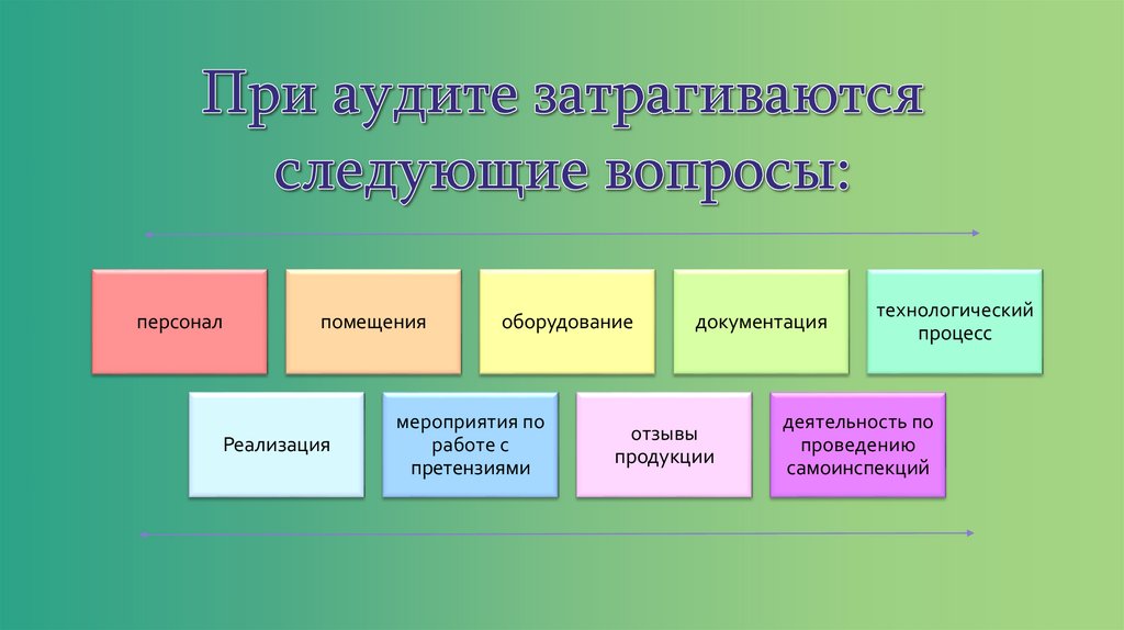 При аудите затрагиваются следующие вопросы: