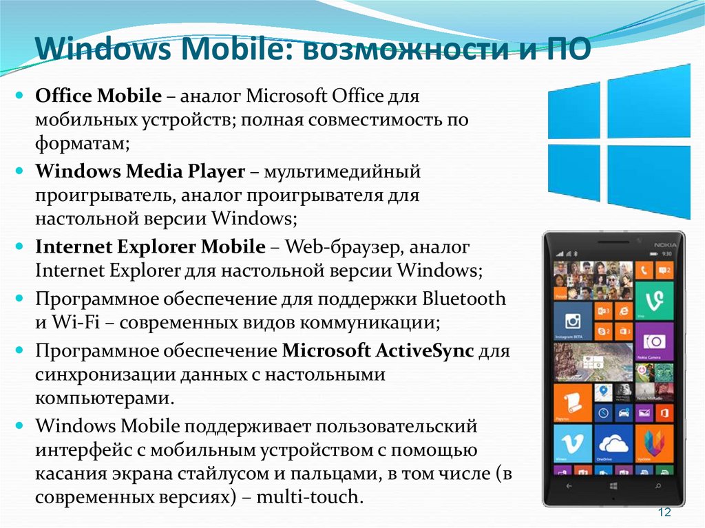 Windows Mobile: возможности и ПО