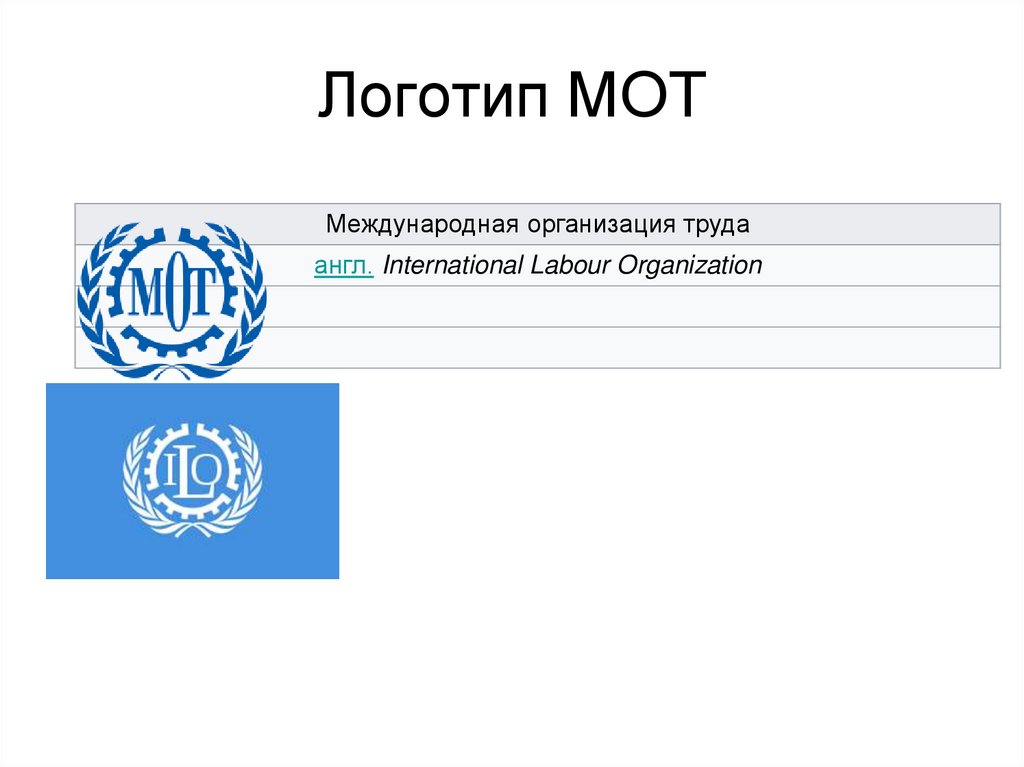 Логотип МОТ