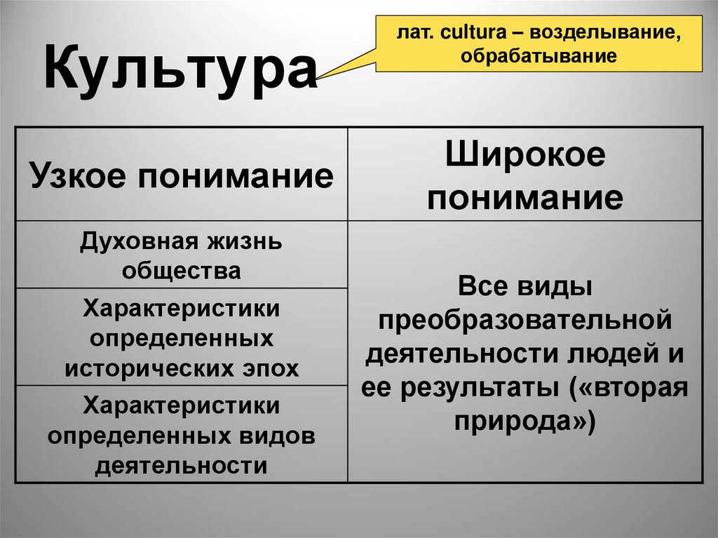 Понятие культуры формы и разновидности культуры план