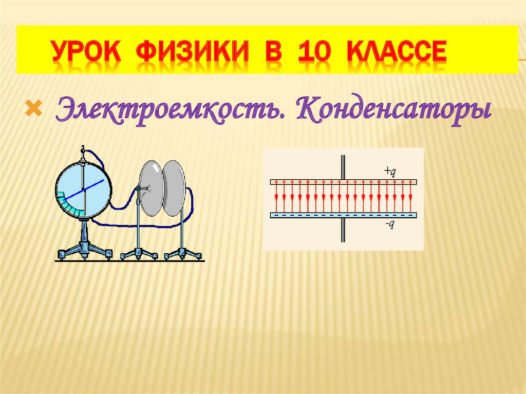 Урок электроемкость конденсаторы 10 класс