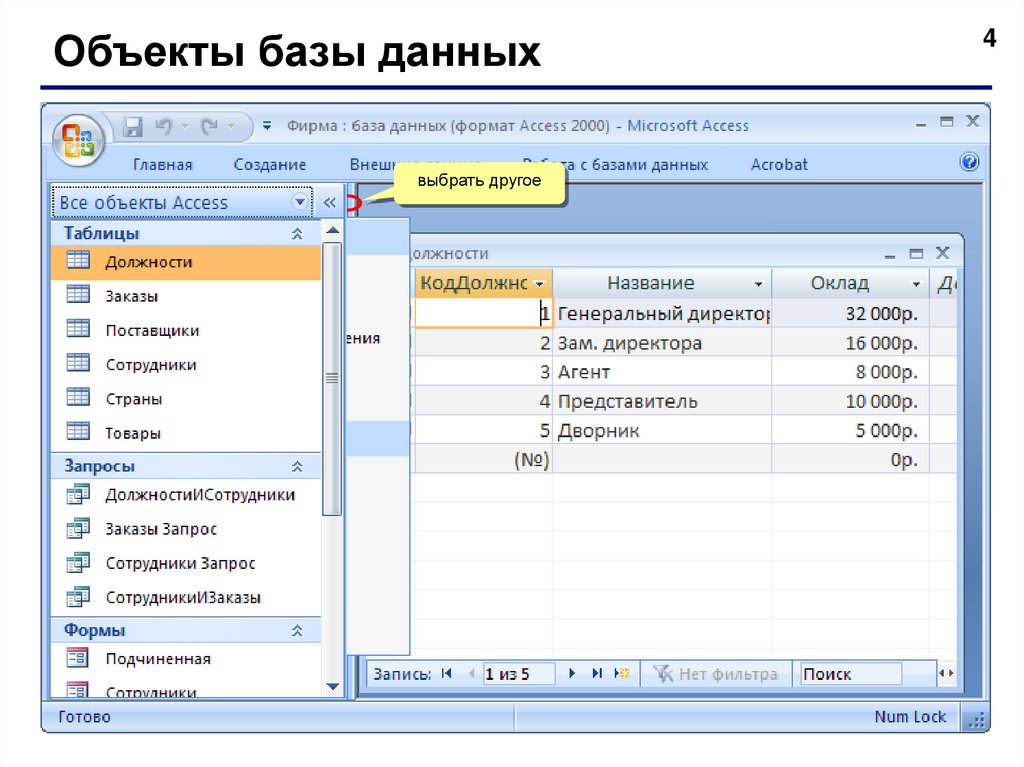 Для хранения баз данных используют