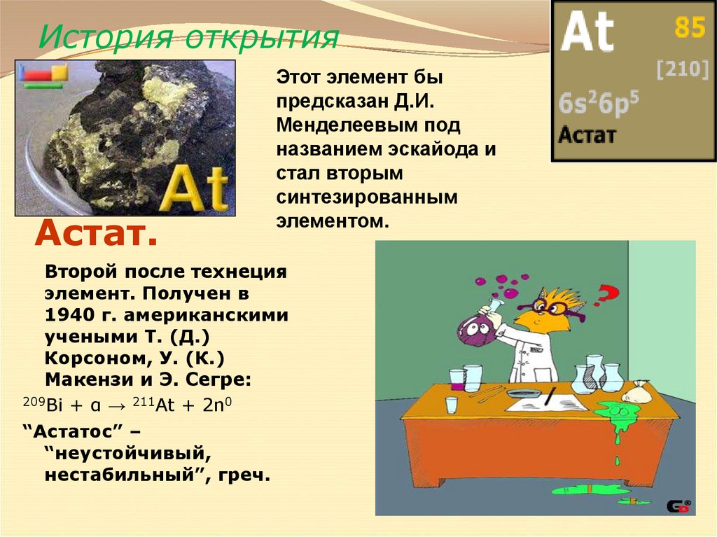 Астат это. История открытия астата. Астат химический элемент. Астат открытие элемента. Галогены химия Астат.