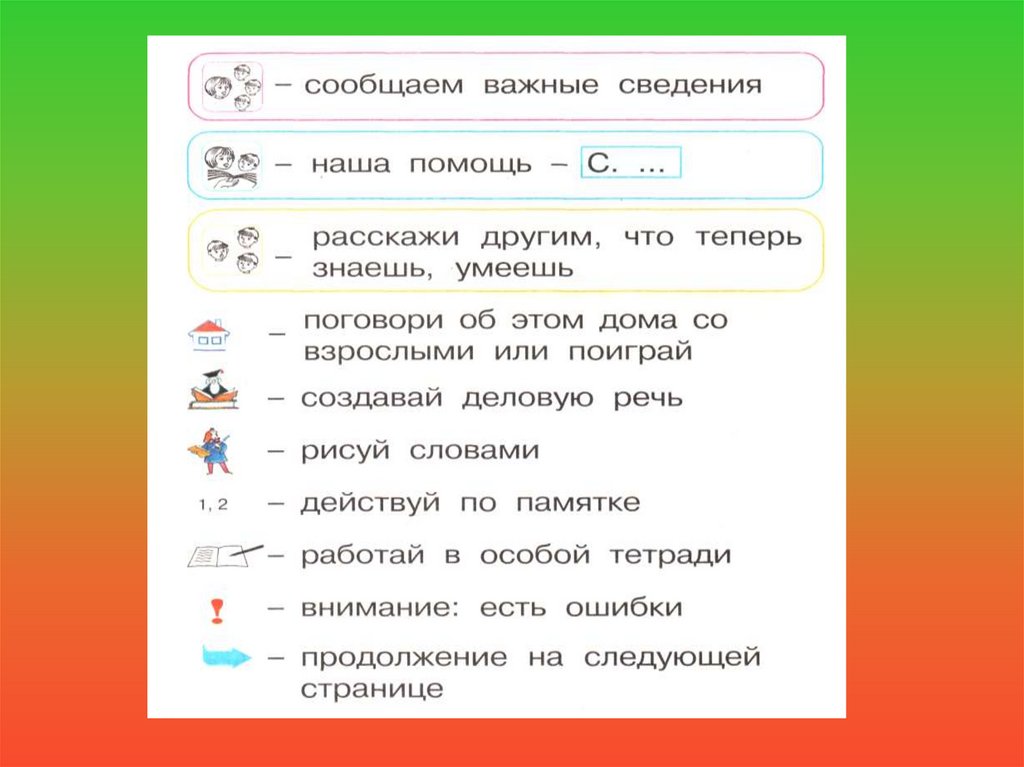 Словами рисуем действия 3 класс гармония