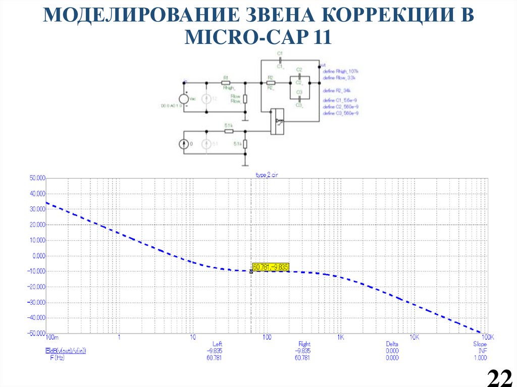 МОДЕЛИРОВАНИЕ ЗВЕНА КОРРЕКЦИИ В MICRO-CAP 11