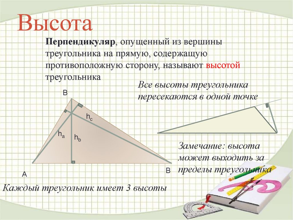 На каком рисунке изображены все перпендикуляры треугольника