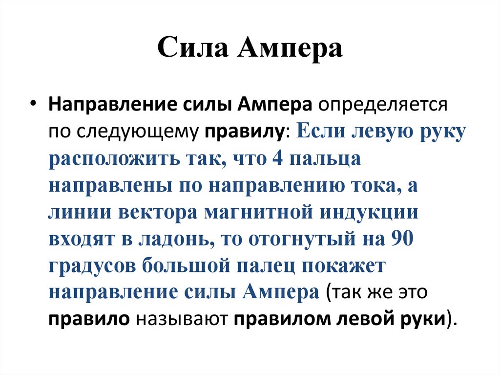 Сила Ампера