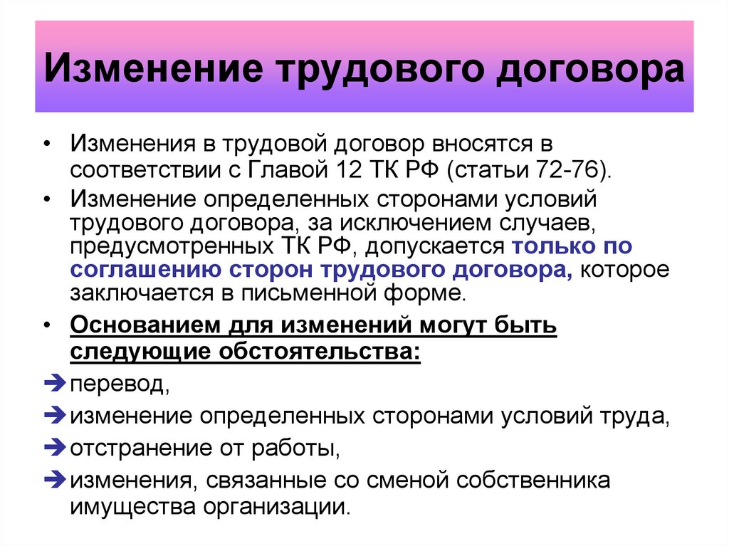 В каких случаях трудовой договор. Изменение трудового договора. Основанием для изменения трудового договора является. Каков порядок изменения трудового договора. Порядок изменения трудового договора кратко.