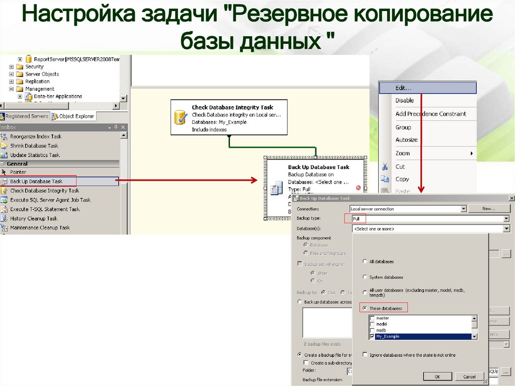 Резервные копии баз данных