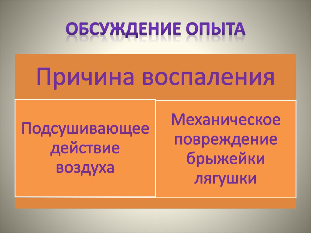 Обсуждение опыта