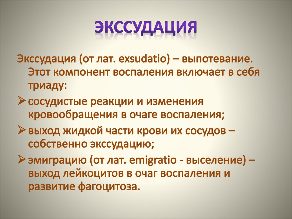 Экссудация