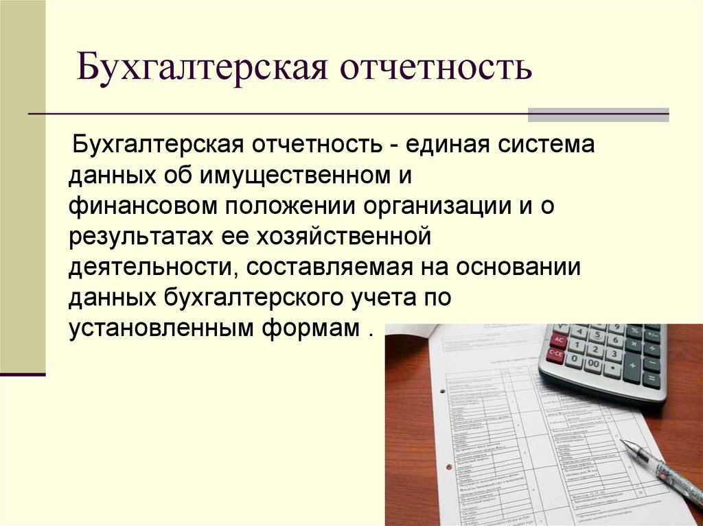 Бухгалтерская финансовая отчетность