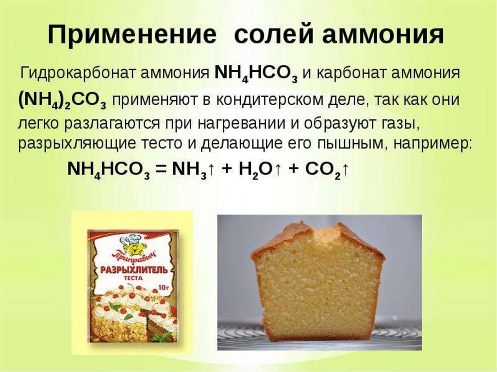 Соли аммония презентация