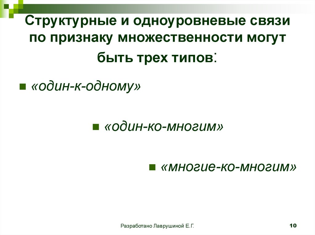 Признаки связи. Множественность связи. План исследования одноуровневого. Одноуровневые суды.