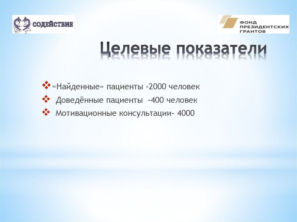 Целевые показатели