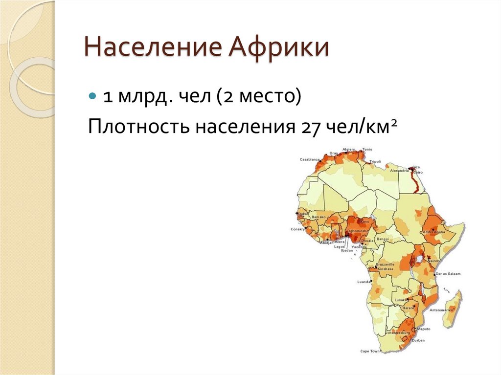 Презентация население африки 11 класс