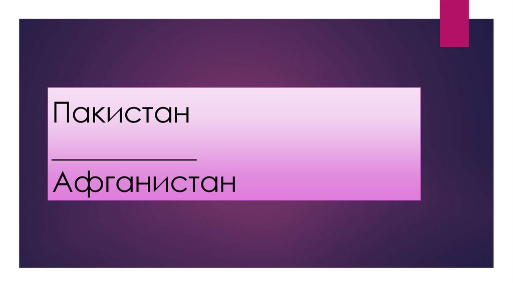 Пакистан. Афганистан - презентация онлайн