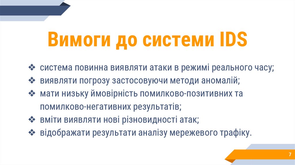 Вимоги до системи IDS