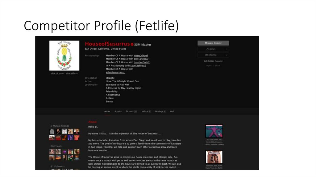 Competitor Profile (Fetlife)