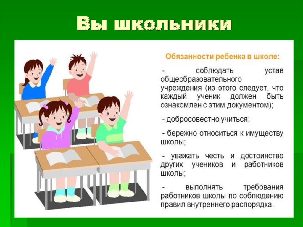 Обязанности школы в россии. Обязанности детей в школе. Обзонось школьника.
