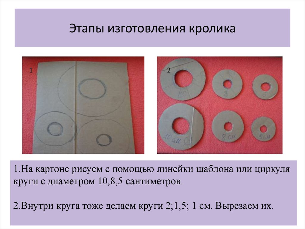 Этапы изготовления кролика