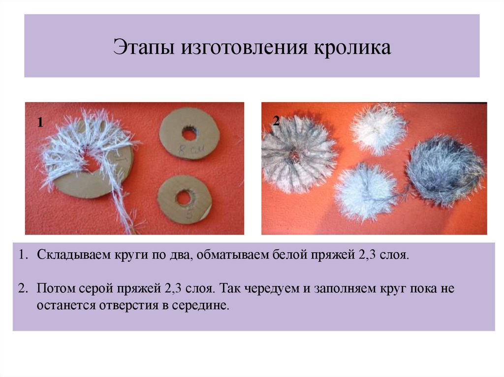 Этапы изготовления кролика