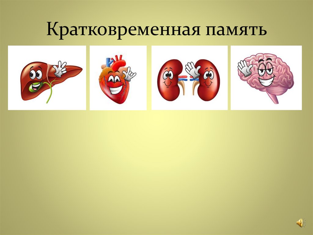 Кратковременная память презентация