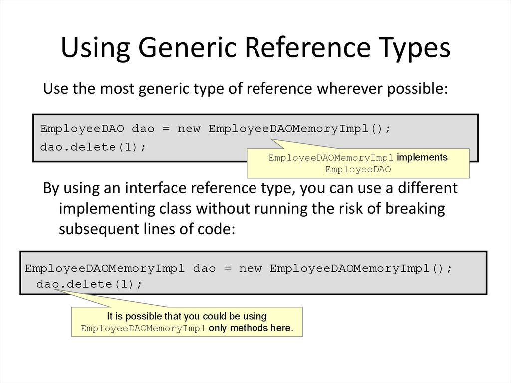 Using Generic Reference Types