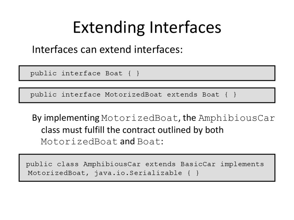 Extending Interfaces