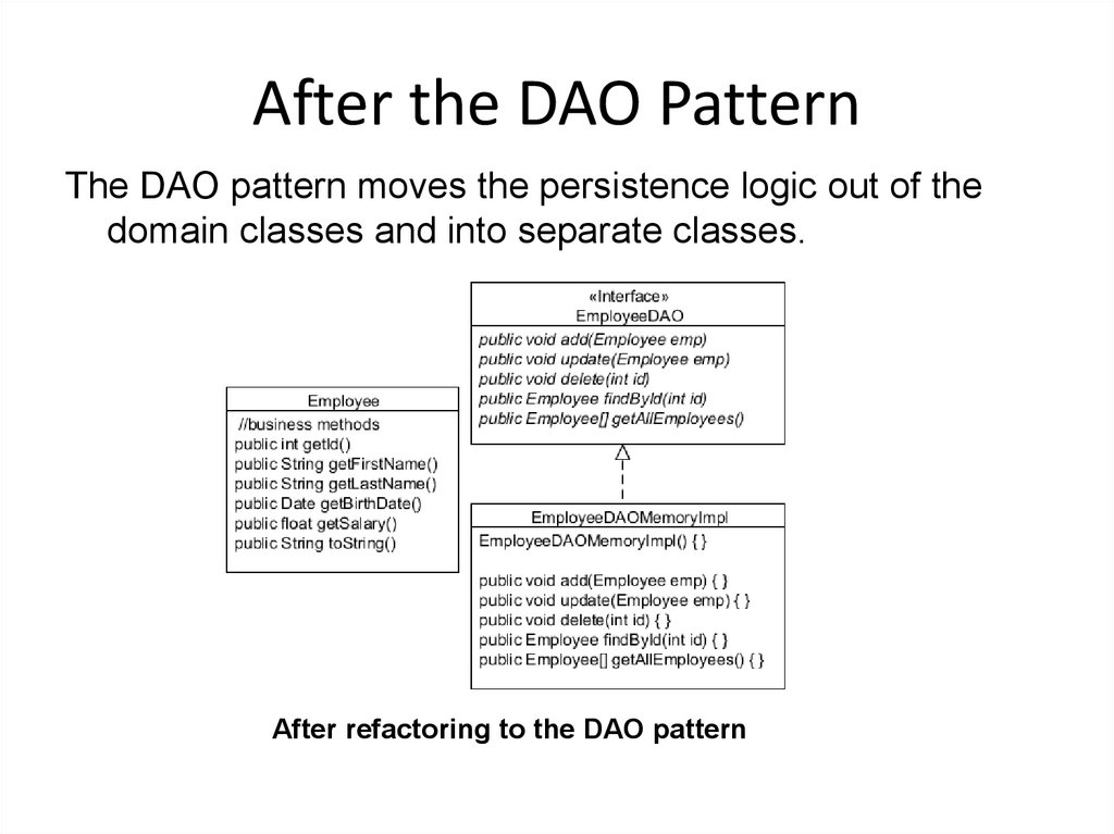 After the DAO Pattern